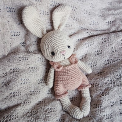 Kit Crochet Coton mon petit lapin – Coffret Complet, Patron PDF