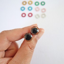 Lot de 7 paires de yeux de sécurité colorés 12 mm
