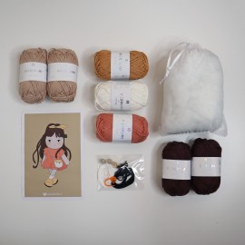 Kit Crochet Cannelle, demoiselle d'automne – Coffret Complet, Patron PDF