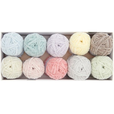 Coffret 10 pelotes de fil Ricorumi Nilli Nilli pastel