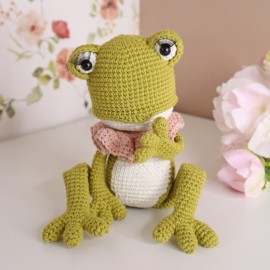 Kit Crochet Pénélope, la grenouille – Coffret Complet, Patron PDF
