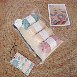 Kit Crochet Trousse Granny Bloom – Coffret Complet, Patron PDF