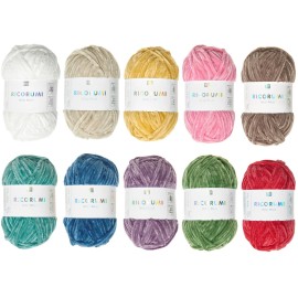 Coffret 10 pelotes de fil Ricorumi Nilli Nilli arc en ciel