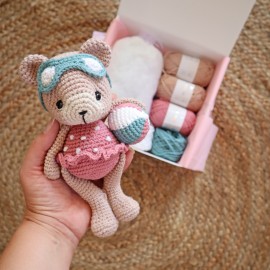 Kit Crochet Margotte, ma petite oursonne – Coffret Complet, Patron PDF
