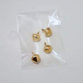 Lot de grelots dorés 12 mm x 4