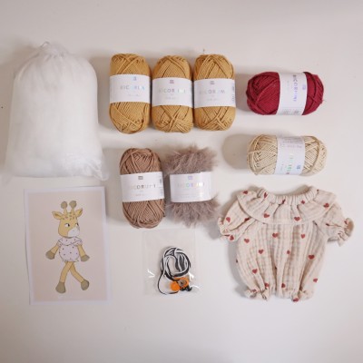 Kit Crochet Suzie, jolie girafe – Coffret Complet, Patron PDF