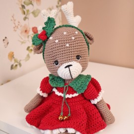 Patron Feuille de Houx Crochet Gratuit PDF – Décoration Noël